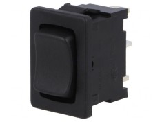 Rocker Switch SP3T ON-OFF-ON 6A 250V Black IP40