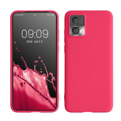 Husa kwmobile pentru Motorola Edge 30 Neo, Silicon, Roz, 60081.77 foto