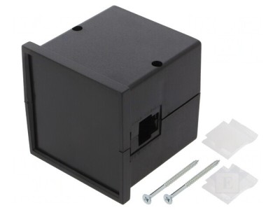 Carcasă ABS neagră 72x72x73mm cu răsucire foto