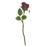 Fir boboc trandafir decorativ,plastic,visiniu,30 cm, Oem
