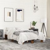VidaXL Cadru de pat, stejar afumat 140x190 cm lemn prelucrat și metal