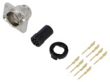 Conector circular soclu tată Neutrik neutriCON 8 pini 7,5A drept, aurit, montare pe panou, 1mm&sup2;