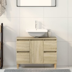 vidaXL Dulap de chiuvetă, stejar sonoma, 80x33x60 cm, lemn prelucrat 849665