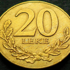 Moneda 20 LEKE - ALBANIA, anul 2000 * cod 5142