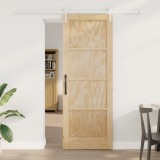 Ușa glisantă vidaXL cu set de hardware 78x211 cm din lemn masiv de pin, Ușa interioară vidaXL &#039;ORKDAL&#039;78x211x4 cm din lemn masiv de pin