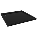 Cumpara ieftin Cadita de dus patrata din ABS, negru, 90x90 cm
