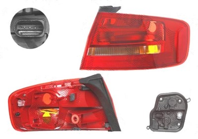 Stop spate lampa Audi A4/S4 (B8), 11.2011-12.2015 Model Sedan, spate, Dreapta, partea exterioara; P21W; cu suport becuri, HELLA foto