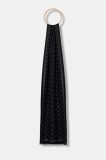 Karl Lagerfeld eșarfă cu l&acirc;nă culoarea negru, cu imprimeu, 554135.805001