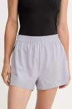 On pantaloni scurți de antrenament culoarea violet, cu imprimeu, high waist, 1WF10330174