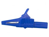 Bornă crocodil 30A 1kV albastră 19mm