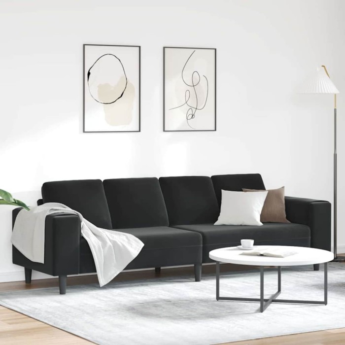 Set de canapea Negru Catifea