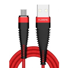 Cablu USB Micro USB 2M Textil Rosu Premium