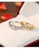 Cumpara ieftin Inel din Argint 925 Placat cu Aur Galben , Model Vintage Tiara cu Zirconiu