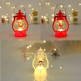 Set de 3 felinare de Craciun LED Haimanba, rosu/alb, 12,6 x 5,8 cm