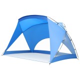 Cort plaja pentru 4 persoane, cu podea, protectie UV, 273x195x177 cm, albastru Household NewTrend