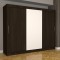 Dulap Dormitor Nova Eco 250 cm x 200 cm , fara oglinda , wenge cu usi glisante wenge alb