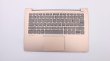 Carcasa superioara cu tastatura palmrest Laptop, Lenovo, IdeaPad 530S-14ARR Type 81H1, 5CB0R11980, AM171000250, ET171000110, iluminata, aurie, layout