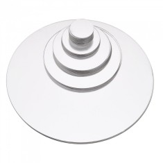 Set 31 Oglinzi Acrilice Autoadezive Luxer, Model Buline, 5 Dimensiuni, Argintiu