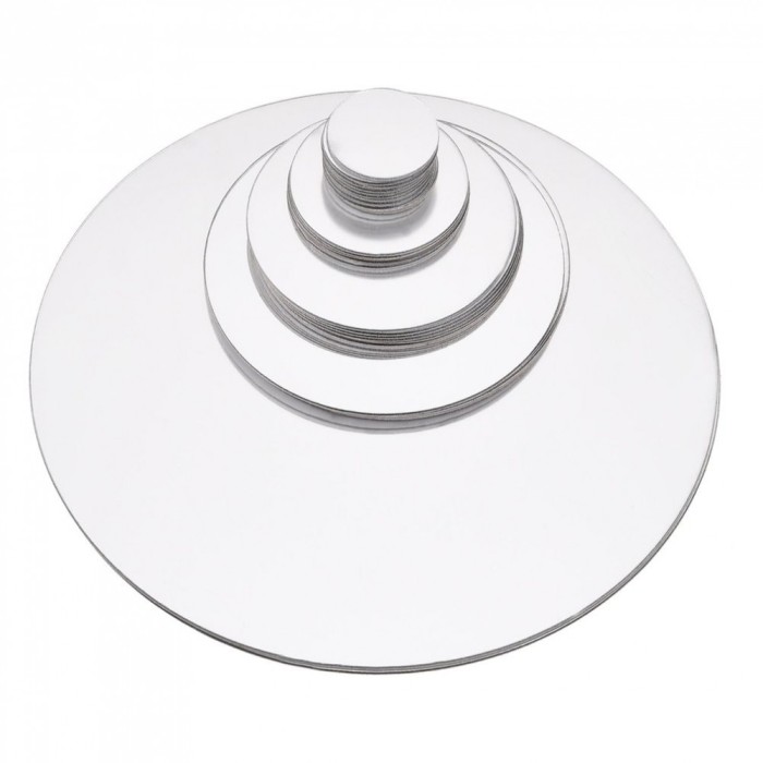 Set 31 Oglinzi Acrilice Autoadezive Luxer, Model Buline, 5 Dimensiuni, Argintiu