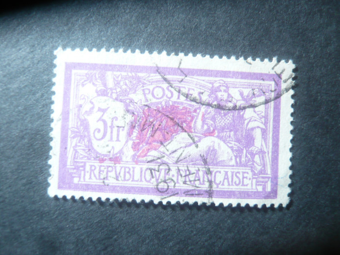 Serie Franta 1927 - Alegorie , 1 valoare stampilata , 3 fr