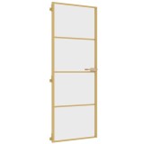 Cumpara ieftin Usa interior Slim auriu 76x201,5 cm sticla securizata/aluminiu