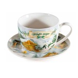 Ceasca Craciun portelan in cutie cadou IY &Oslash; 9 cm x 6,5 H, 250 ml