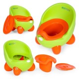 Olita EcoToys pentru copii +12 luni, plastic, spatar ergonomic, picioare antiderapante, detasabila, verde