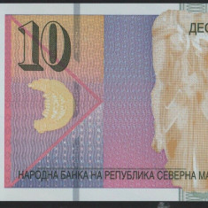 MACEDONIA DE NORD █ bancnota █ 10 Denari █ 2020 █ POLIMER █ UNC █ necirculata