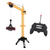 Macara cu Telecomandă, RC, &Icirc;nălțime Totală 120cm, Rotire 360░, Baterii AA, Galbenă