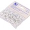 Cleme albe pentru cablu rotund 6mm, 100 bucăți
