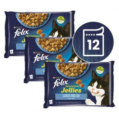 FELIX Sensations Jellies plicule?e, selec?ie delicioasa de pe?te in gelatina 12 x 85 g foto
