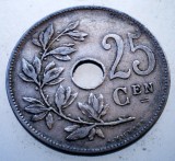 7.524 BELGIA 25 CENTIMES 1908 BELGIE, Europa, Cupru-Nichel