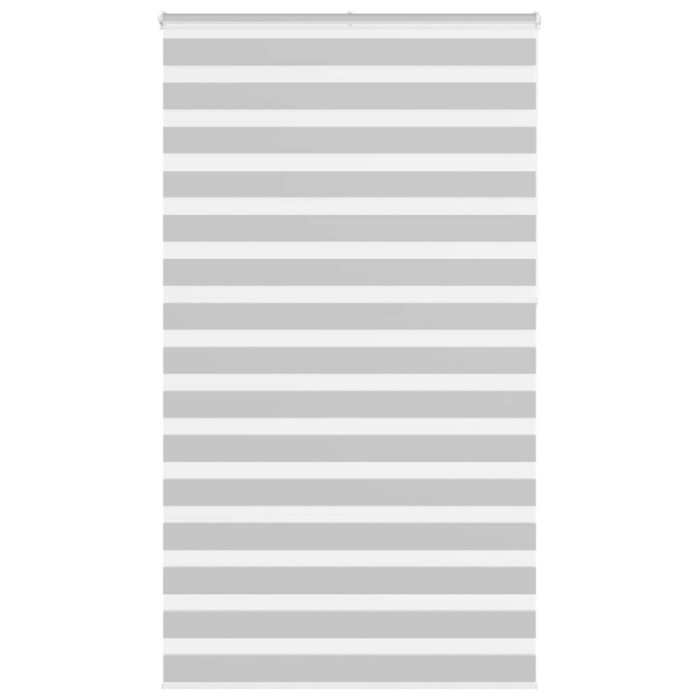 Jaluzea tip zebra gri deschis lățime țesătură 115,9cm poliester
