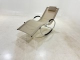 Cumpara ieftin Sezlong, balansoar gradina fier textilena bej 155 x 65 x 85 cm