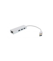 Adaptor USB 3.0 - Gigabit Ethernet si 3x USB 3.0 Well foto