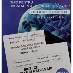 Stelica Ene - Ghid pentru bacalaureat de nota 10 - Biologie clasele XI - XII (editia 2020)