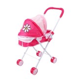 Carucior papusi cu landou Flower roz