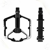 Cumpara ieftin Set 2 Pedale pentru Bicicleta SPD/MTB, Aluminiu, Anti-alunecare, Rulment Etans, Waterproof, Silver/Black