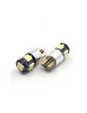 Led auto T10, Alb cu 5 SMD, Canbus cu radiator