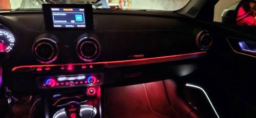 Fir neon pentru lumina ambientala auto ROSU,5 metri