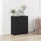 Bufet Negru 60 x 30 x 70 cm Lemn compozit