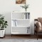Gossi biblioteca, alb extralucios, 69,5x32,5x90 cm, lemn prelucrat