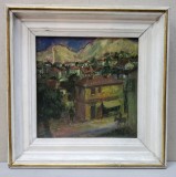 Nicolcea Spineni - Balcic, Ulei pe Lemn, 22x22.5cm, Pictura Veche, Album Arta