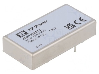 Convertor DC/DC 15W 18-36V la 12V 1250mA THT foto