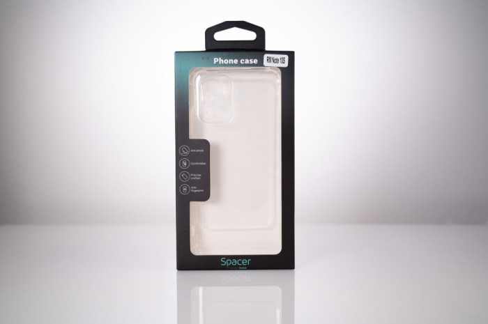 Husa Xiaomi Redmi Note 10 S Spacer, transparenta, grosime 1.5mm, protectie suplimentara antisoc la colturi, material flexibil TPU &quot;SPPC-XI-RM-N10S-CLR