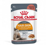 Cumpara ieftin Royal Canin Hair &amp; Skin Care Adult hrana umeda pisica, piele/ blana sanatoase (in sos), 85 g