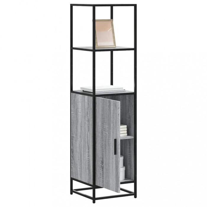 Gossi dulap nalt gri sonoma 35,5x35x139 cm lemn prelucrat