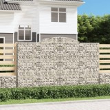 VidaXL Coșuri gabion arcuite 12 buc, 300x30x180/200 cm fier galvanizat