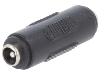Adaptor DC mama-mama 2.1x5.5 mm plastic negru PC2.1-FF foto