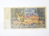 Rara! Algeria 5 Dinars 1970,bancnota din imagini(uzata) la cel mai mic pret
